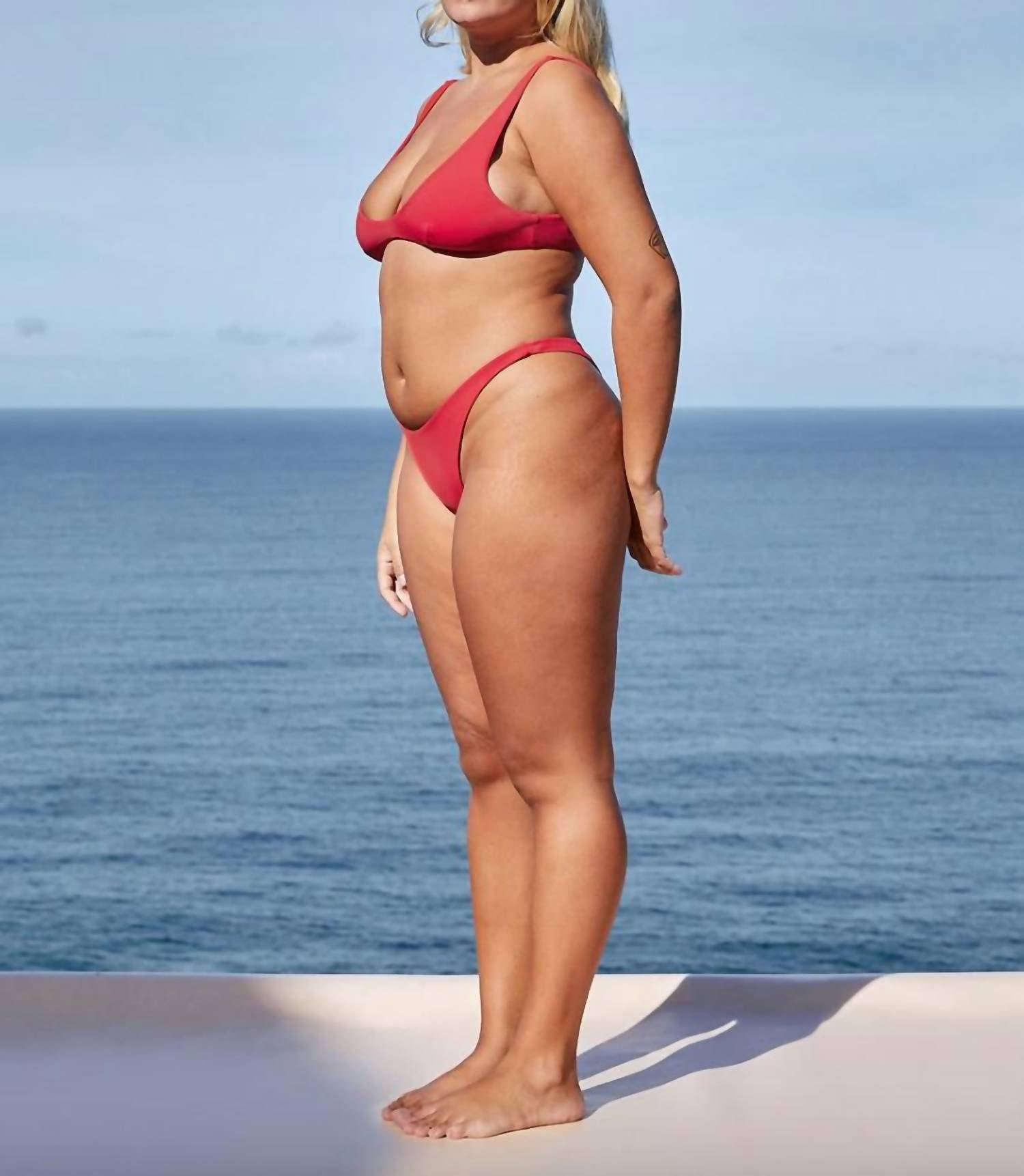 Haight Juliana Top in tie red - women's swimwear - alternate view
