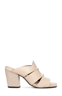 Seamingly Soy Leather Strapped Heel Sandals