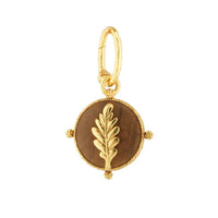 Capucine De Wulf Women's Forest Walk Oak Leaf Double Sided Pendant in teak gold - women's item