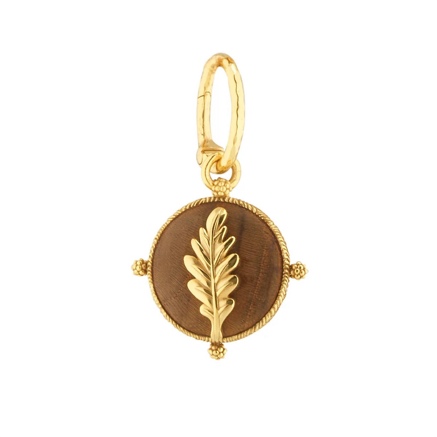 Capucine De Wulf Women's Forest Walk Oak Leaf Double Sided Pendant in teak gold - women's item