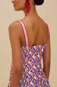 Farm Rio - GRAPHIC PINEAPPLE SCARF DRESS
