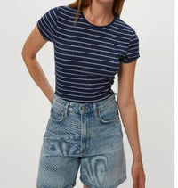 Michael Stars - Joy Ultra Rib Stripe Crew Tee