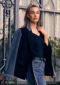 Fdj - Millicent Mixed Media Blazer