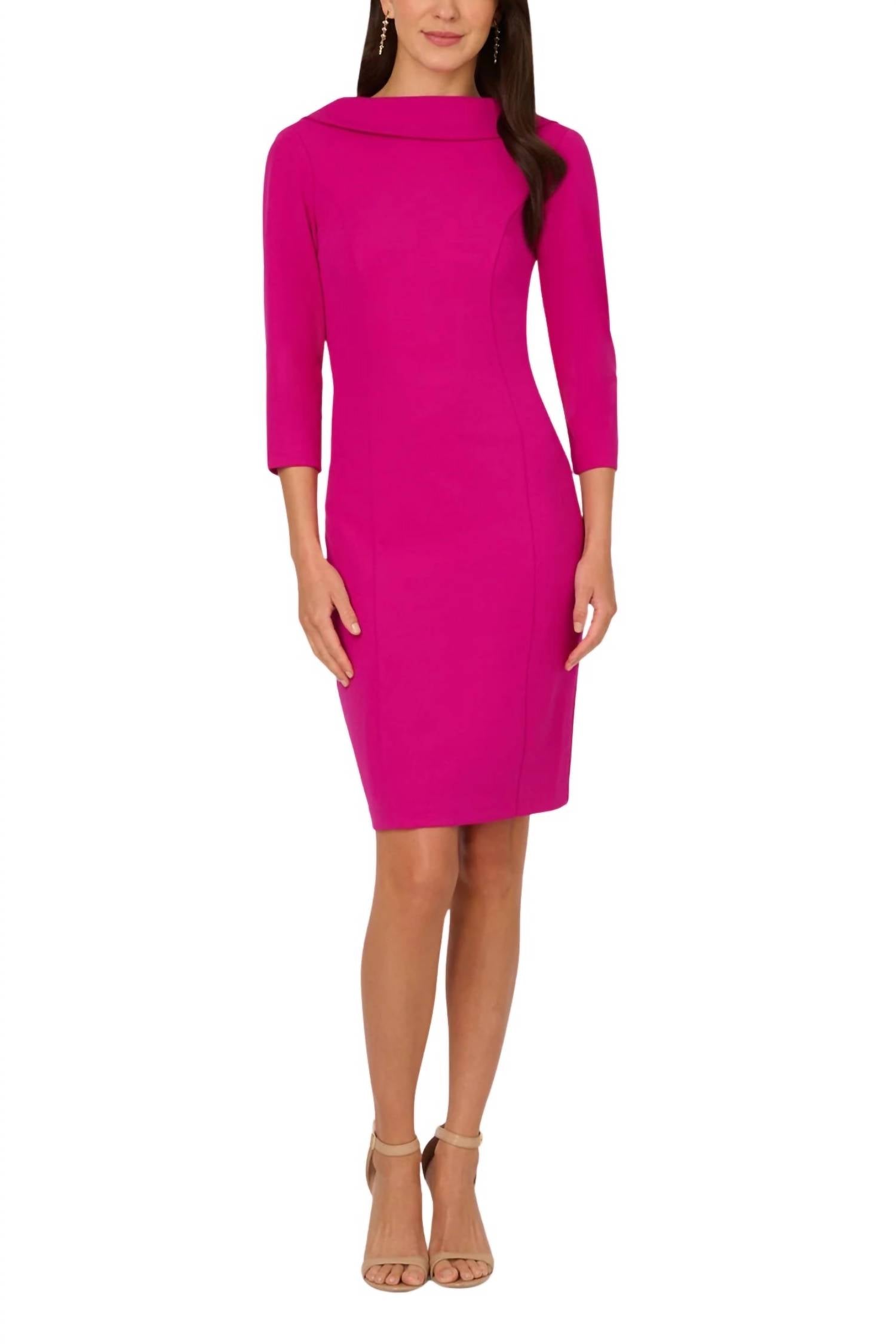 Adrianna Papell - Cowl Neck Sheath Dress