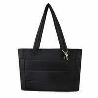 Selini New York - Women's Quilted Puffer Front Pocket Tote Bag