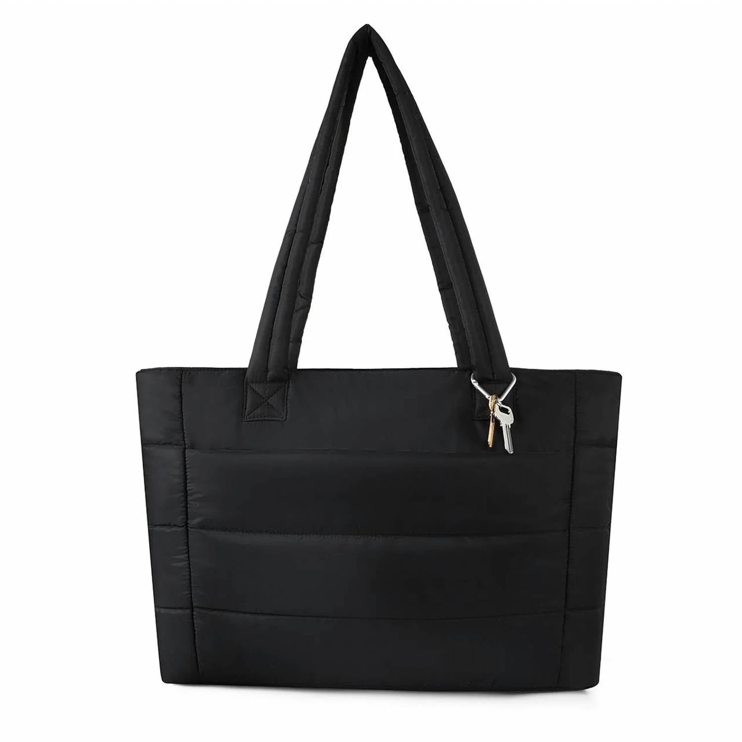 Selini New York - Women's Quilted Puffer Front Pocket Tote Bag