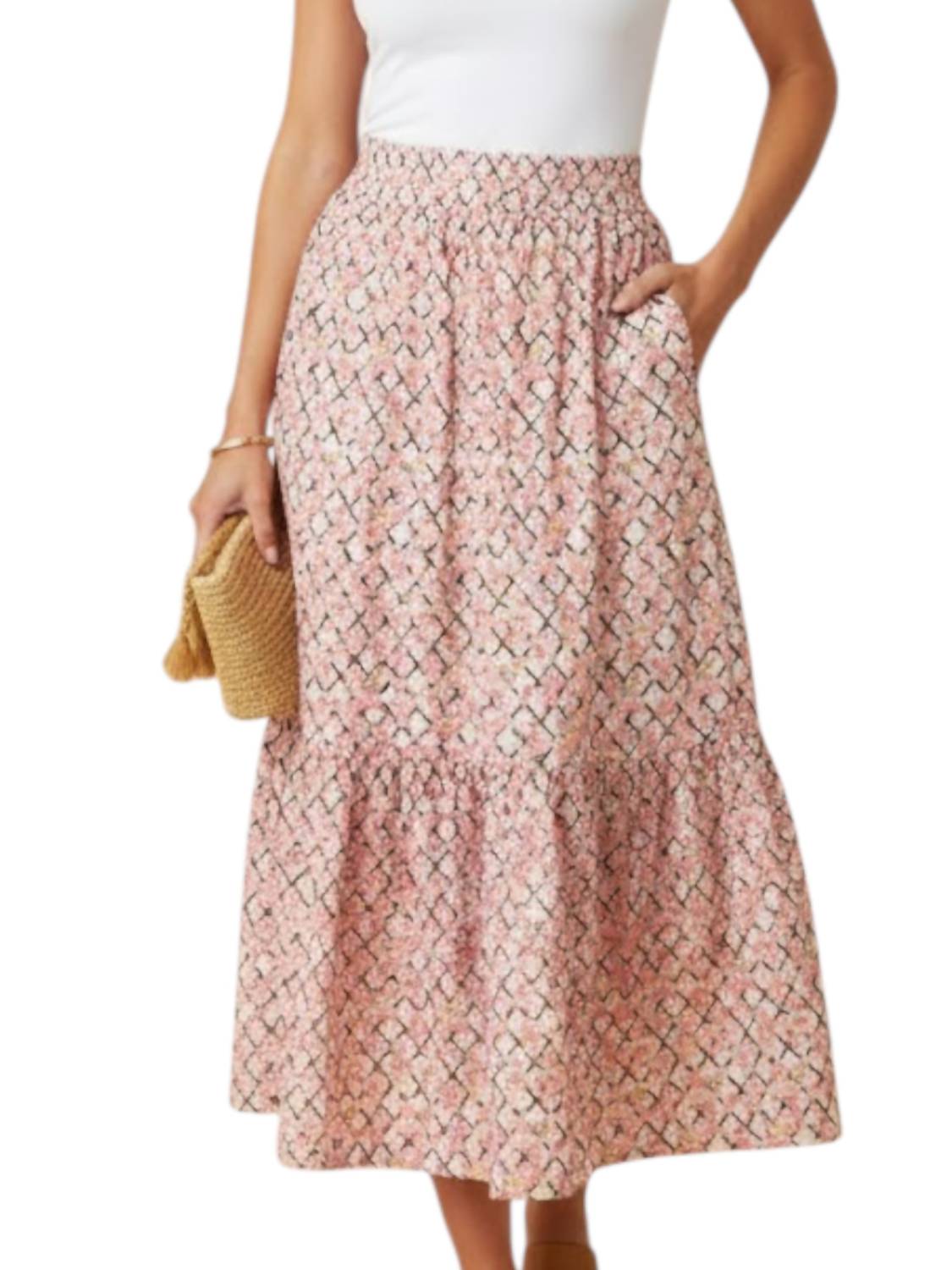 Loretta Caponi - Nuvola High-waisted Long Skirt