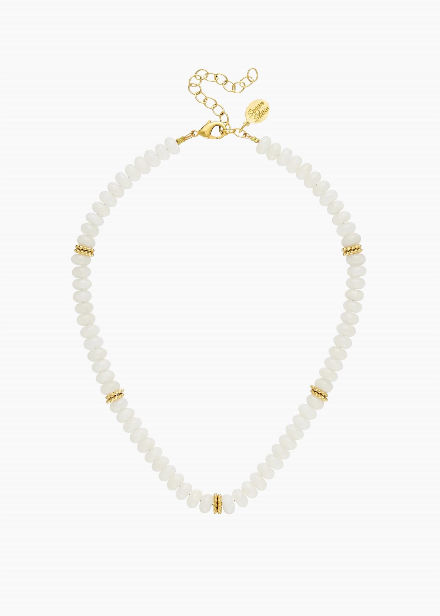 Susan Shaw Women's Lolly Necklace in white peach - women's jewelry