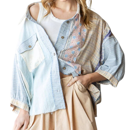 Oli & Hali - PATCHWORK BUTTON SHIRT