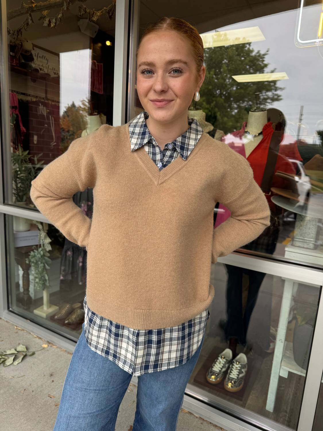 Hem & Thread - Plaid Mixed Sweater