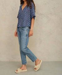 M.A.B.E. - Ari Print Gathered Top