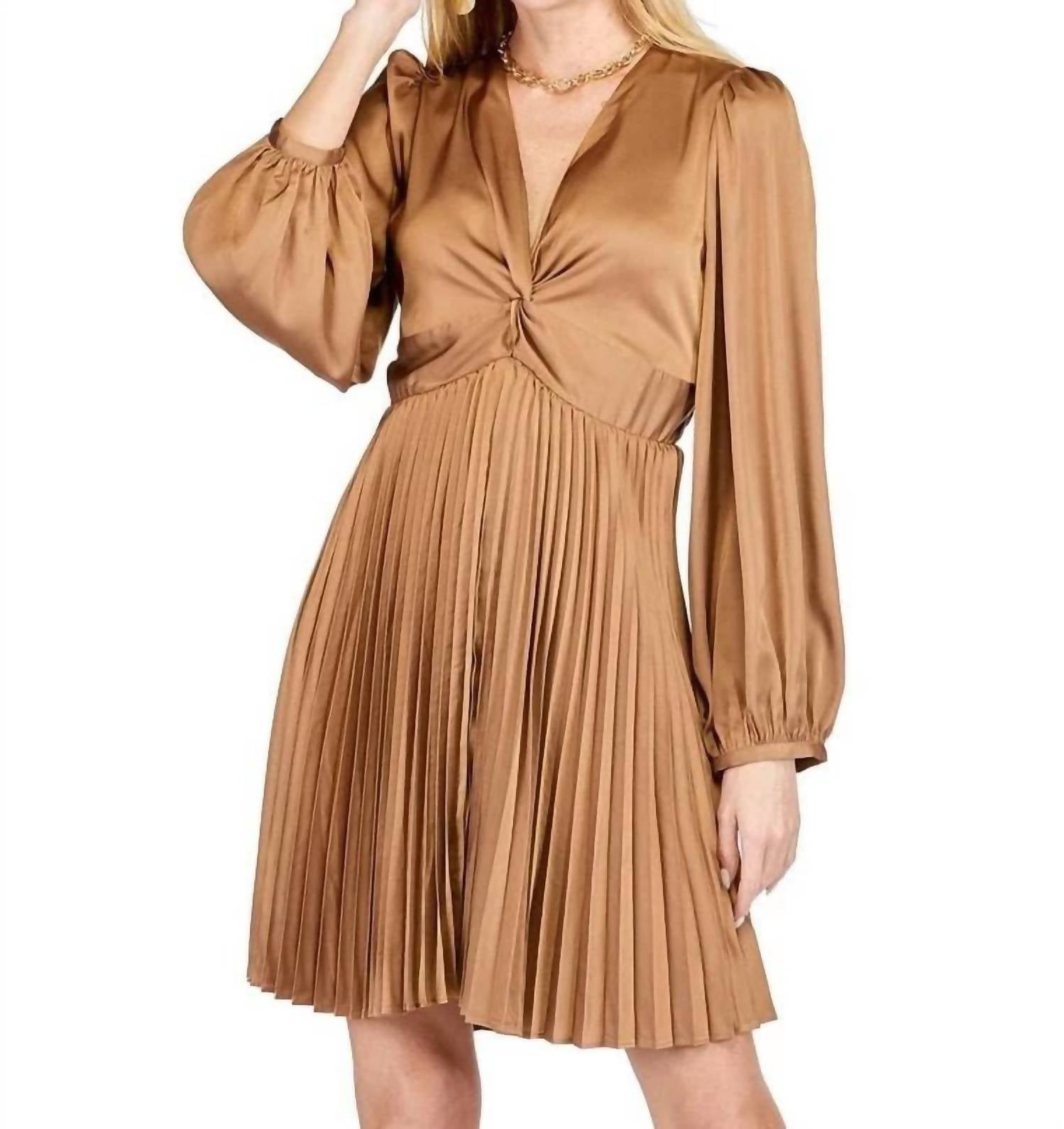 Joy Joy - Bronze Twist Dress