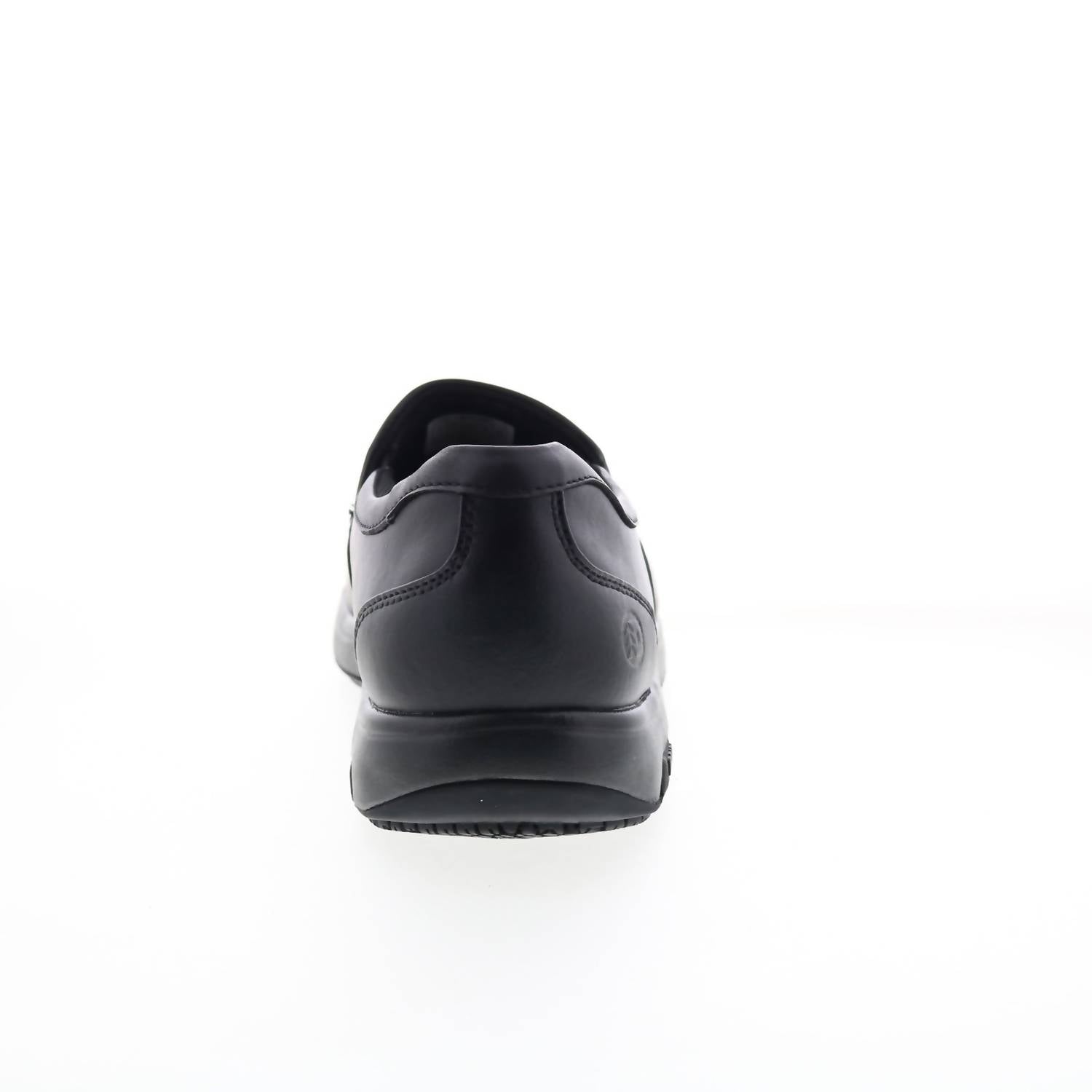 Dunham Men's Battery Park Service Leather Slip-on Shoe in black - men's loafer - view 4