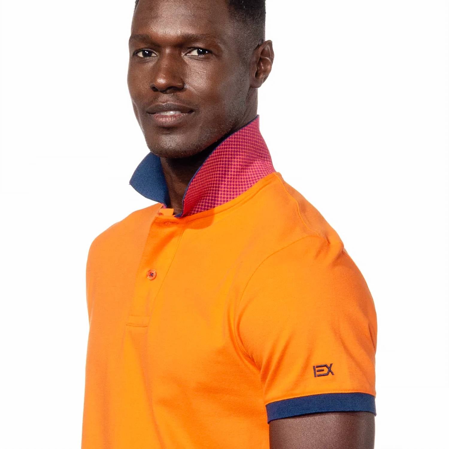 Eight X - Double Sided Grid Print Collar Polo