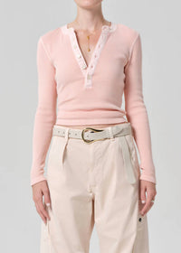 Citizens Of Humanity - Drea Waffle Henley Top