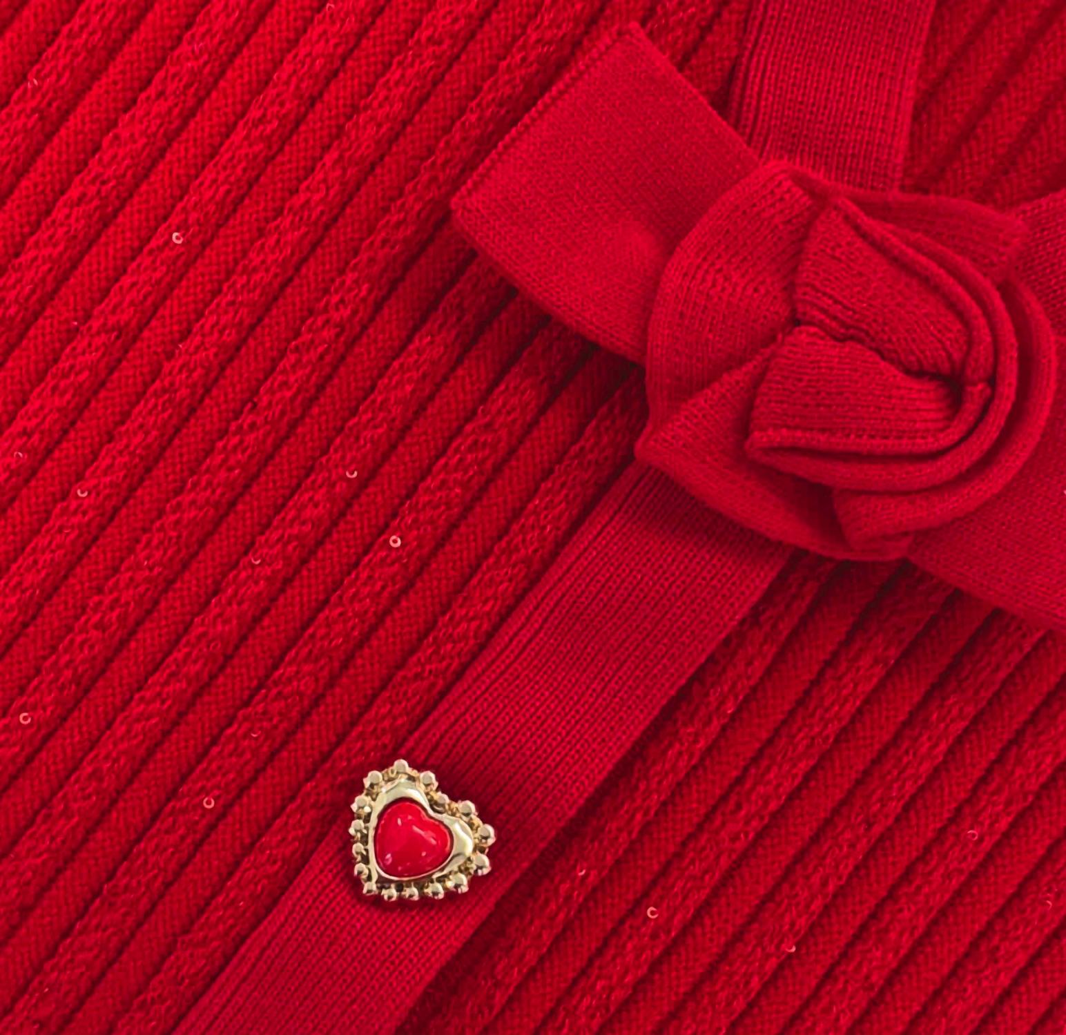 Self-Portrait - Girl's Ribbed Knit Cardigan