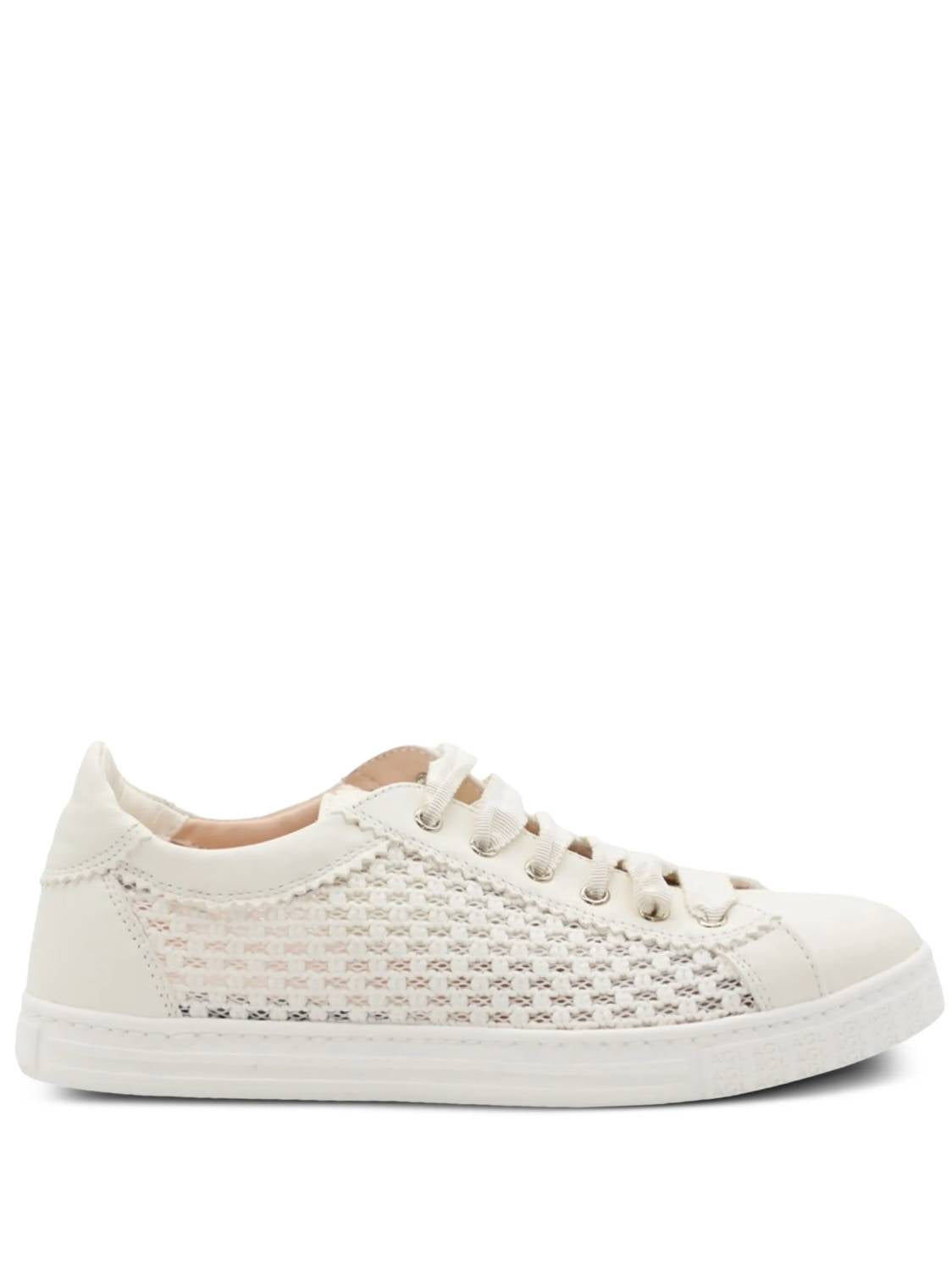 AGL Women's Mesh Sneaker in off white 1 - women's sneaker