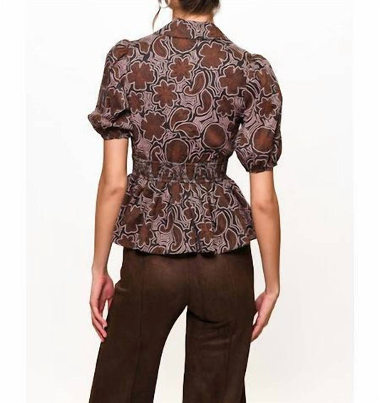 Hutch - Peplum Puff Sleeve Top