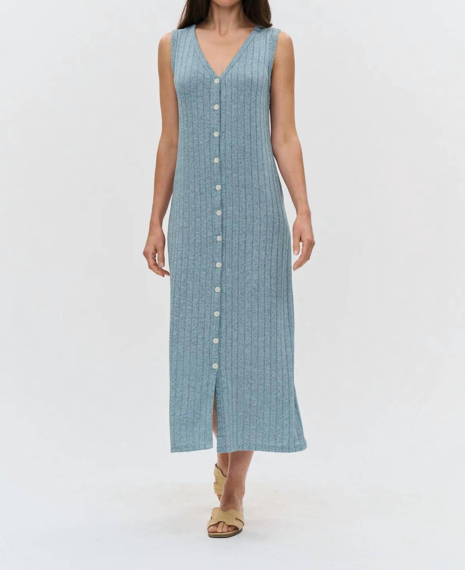 Six/Fifty - Sutton Ribbed Button Dress