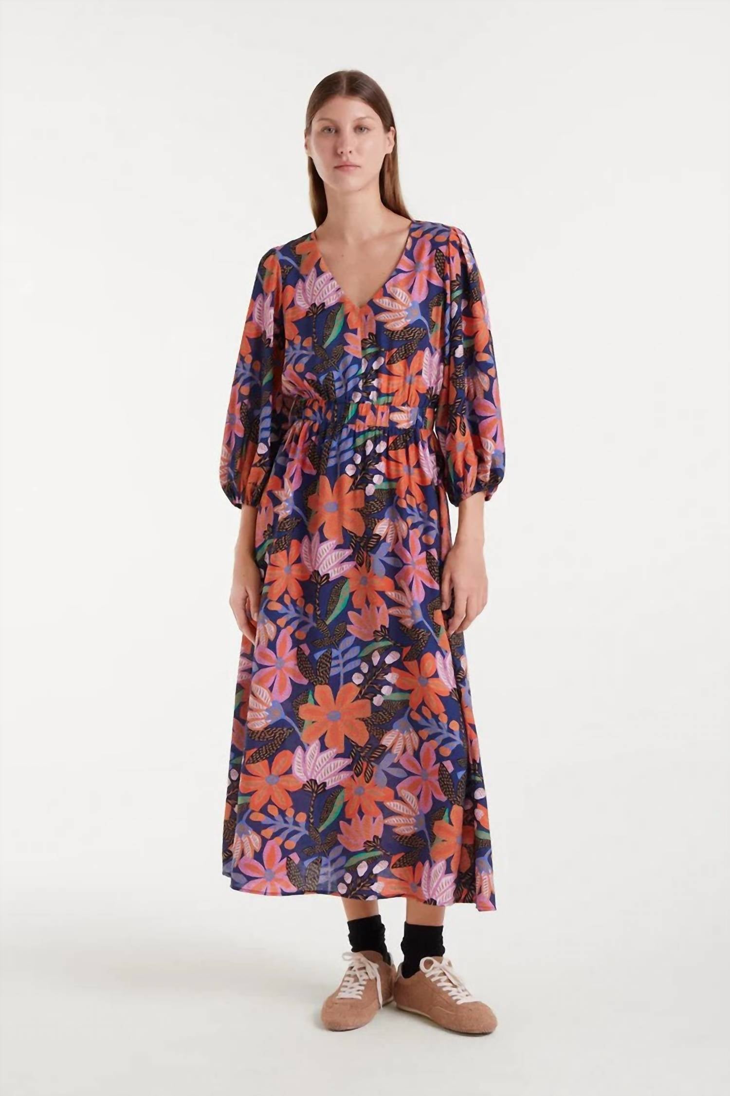 Compania Fantastica - Long Lightweight Crepe Dress