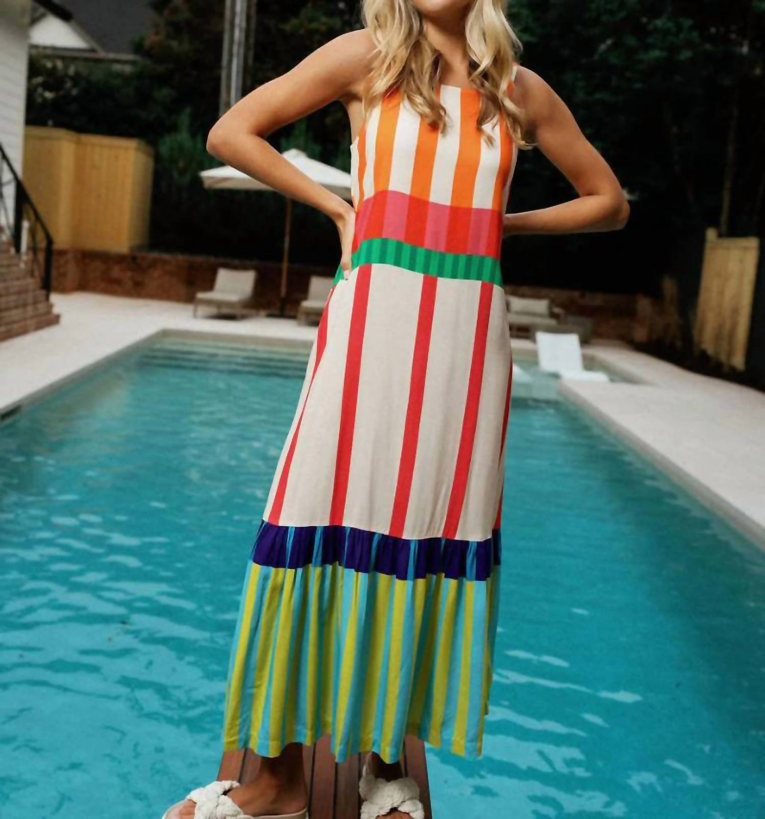 Briton Court - Charlie Striped Maxi Dress