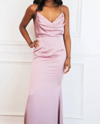 Maniju - Alice Satin Bow Back Maxi Dress