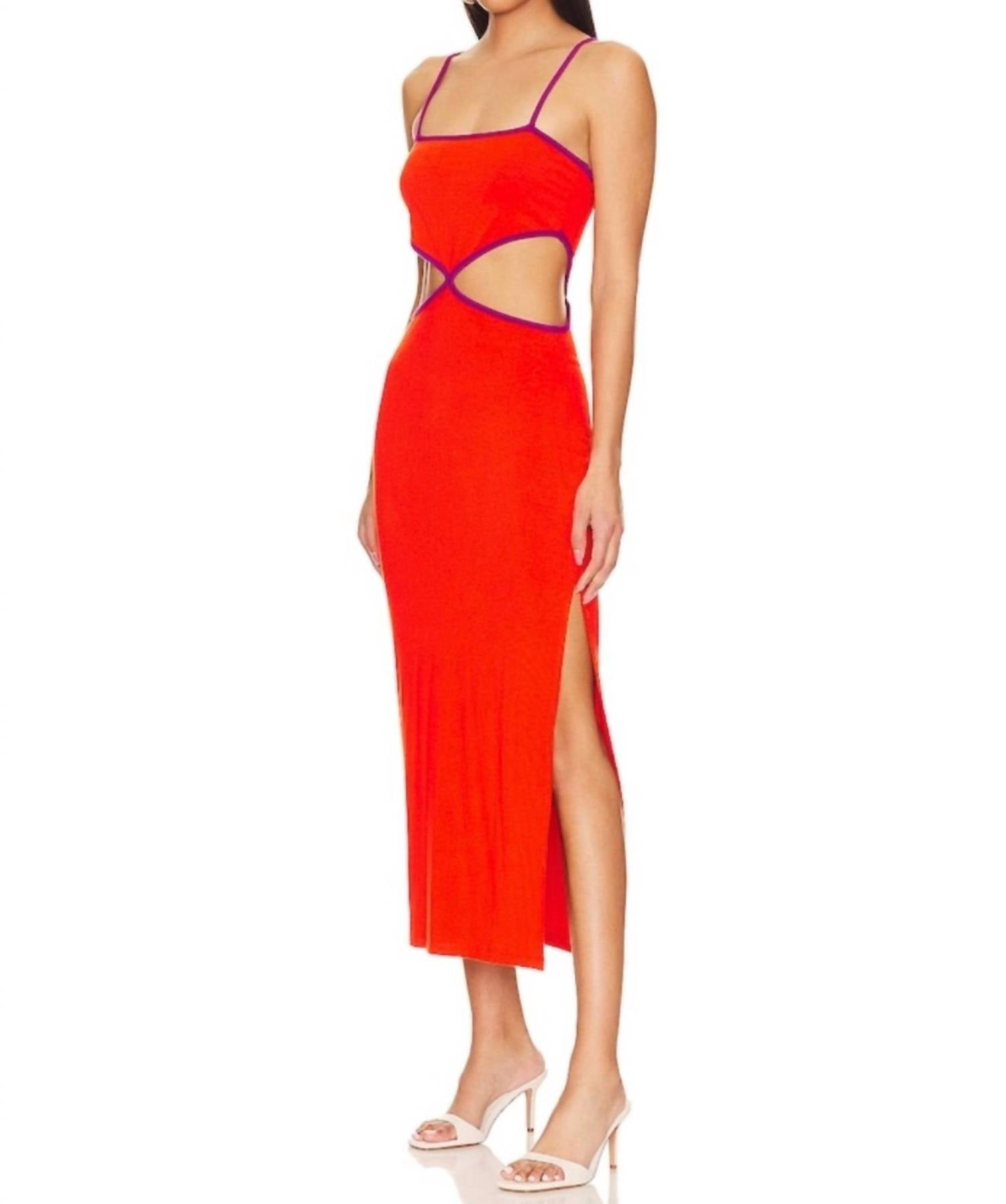 L*SPACE Women's Libra Dress in pimento - women's dress - alternate view