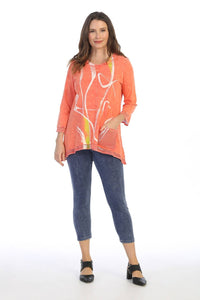 Jess & Jane - Willow Mineral Washed Mesh Contrast Top
