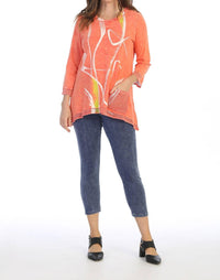 Jess & Jane - Willow Mineral Washed Mesh Contrast Top