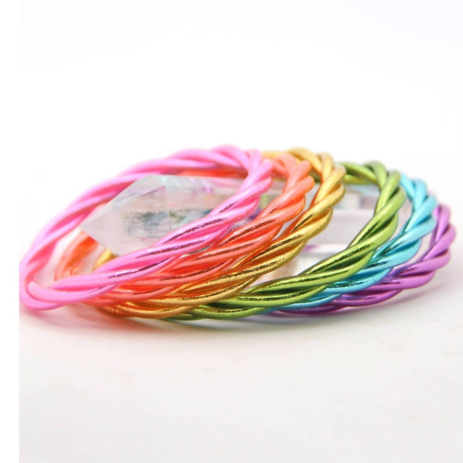 Woman Shops World - Women's Twisted Thai Buddhist Temple Mantra Bangle