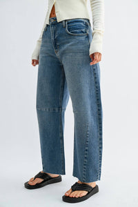 Just Black Denim - Barrel Jeans With Seams