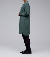 cut loose Mini Check Shirt Dress in succulent - women's dress - detail view