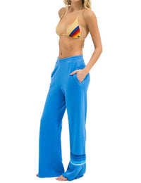 Aviator Nation - Rugby Stitch Wide Leg Sweatpants