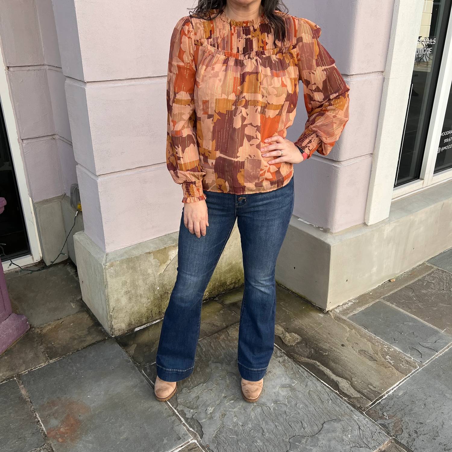 Fate - Abstract Print Blouse Top