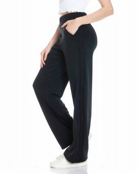 Ariella - Wide Leg Pants With Side Contrast