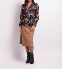 Foil - Flare Play Midi Skirt