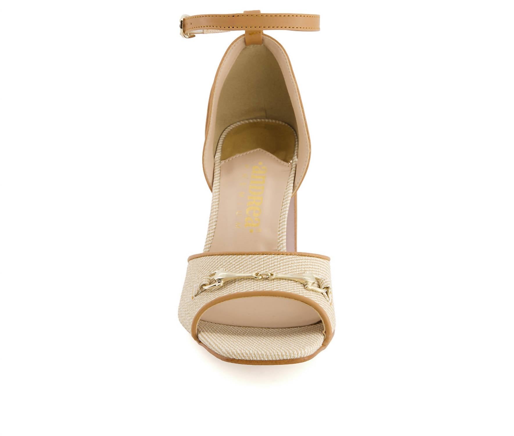 Andrea - Women's Heeled Ankle Strap Sandals