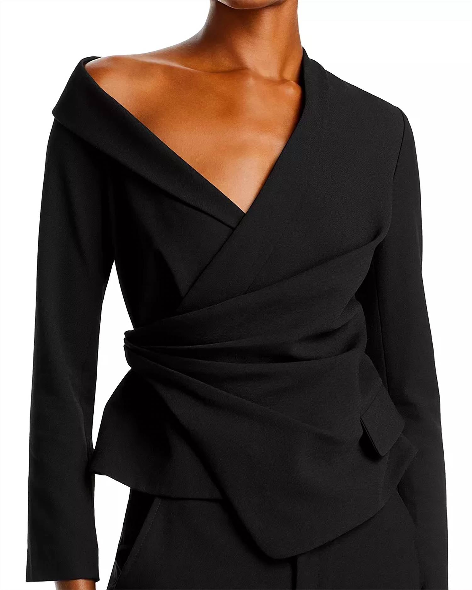A.L.C. - Skyla Asymmetrical Wrap Long Sleeve Top