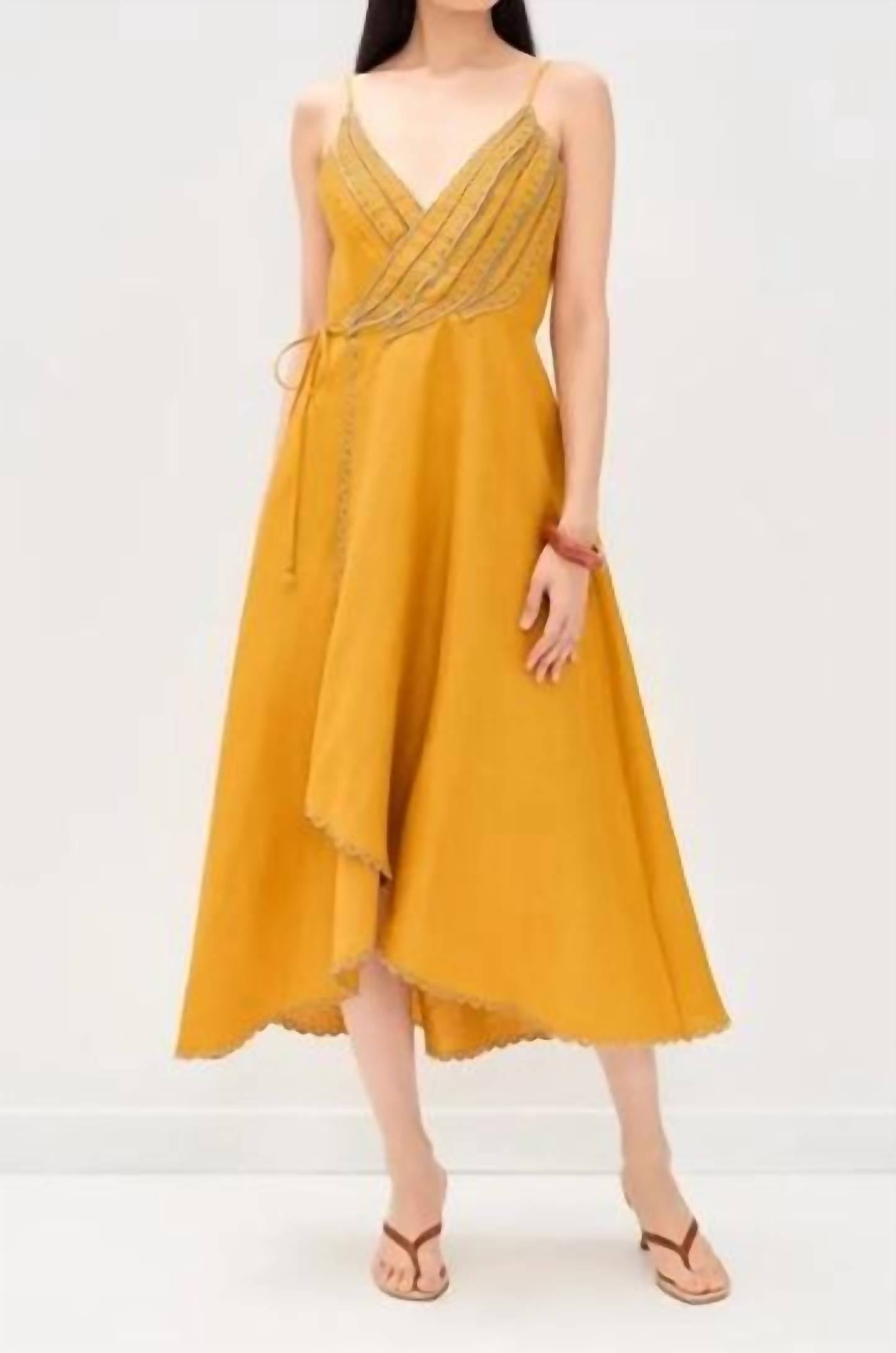 Farm Rio - Bananas Midi Wrap Dress