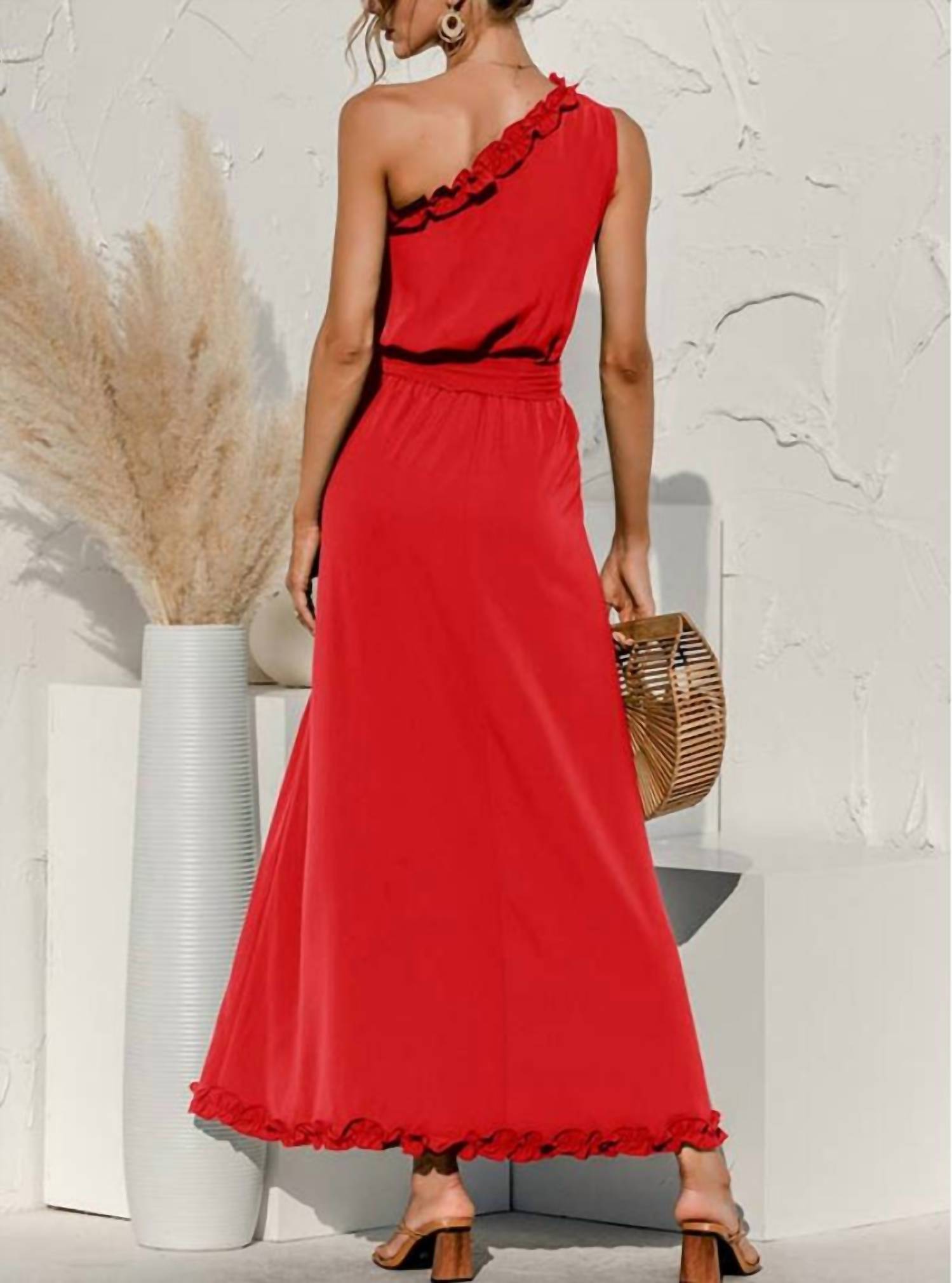 Esley Collection - Date Night One Shoulder Dress