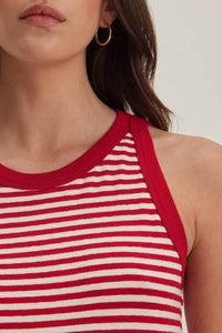 Velvet By Graham & Spencer - Yarn Dye Jersey Stripe Lua Tank