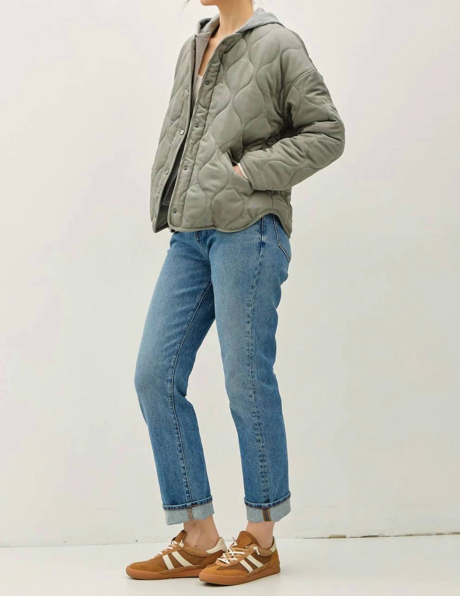 Be Cool - Women's Quilted Button Up Coat