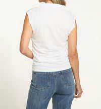 Fdj - Radia Ruched Cap Sleeve Top