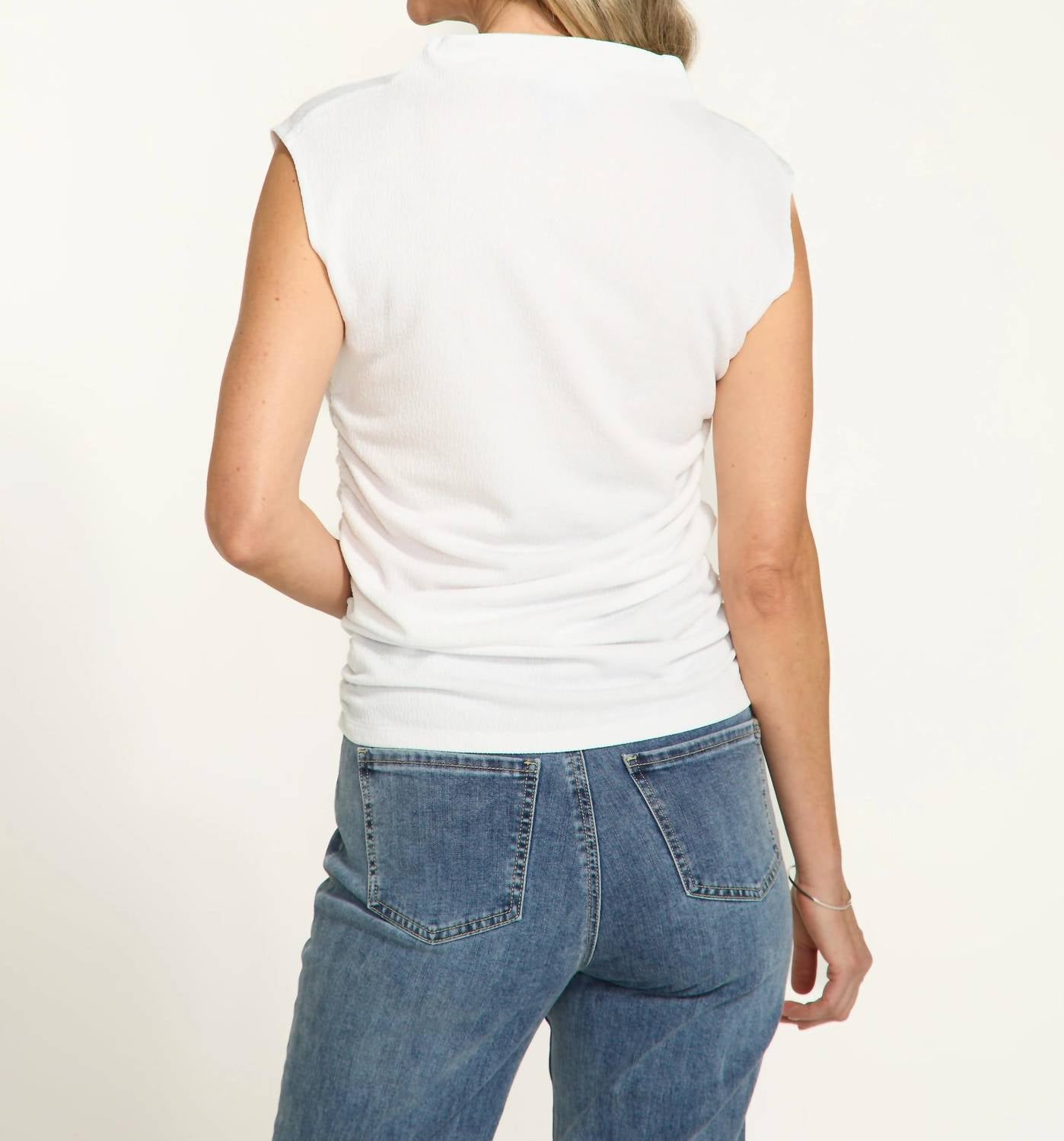 Fdj - Radia Ruched Cap Sleeve Top