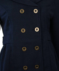 Tulle - Double Breasted Coat with Shawl Collar