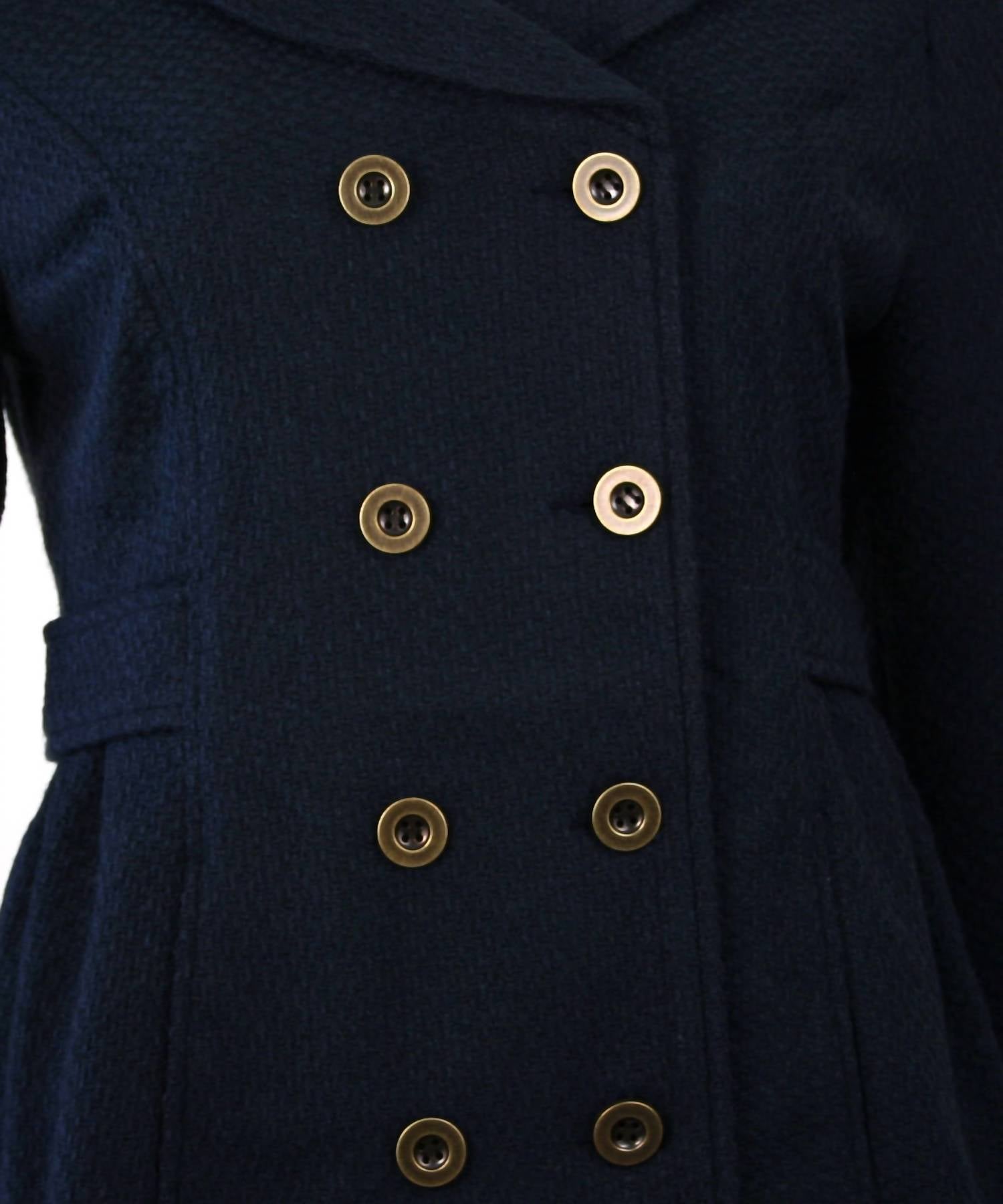 Tulle - Double Breasted Coat with Shawl Collar
