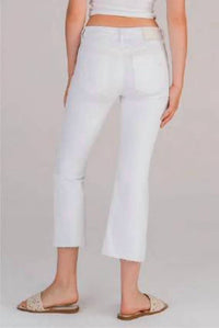 Hidden - Clean Cut Mid Rise Flare Cropped Jean