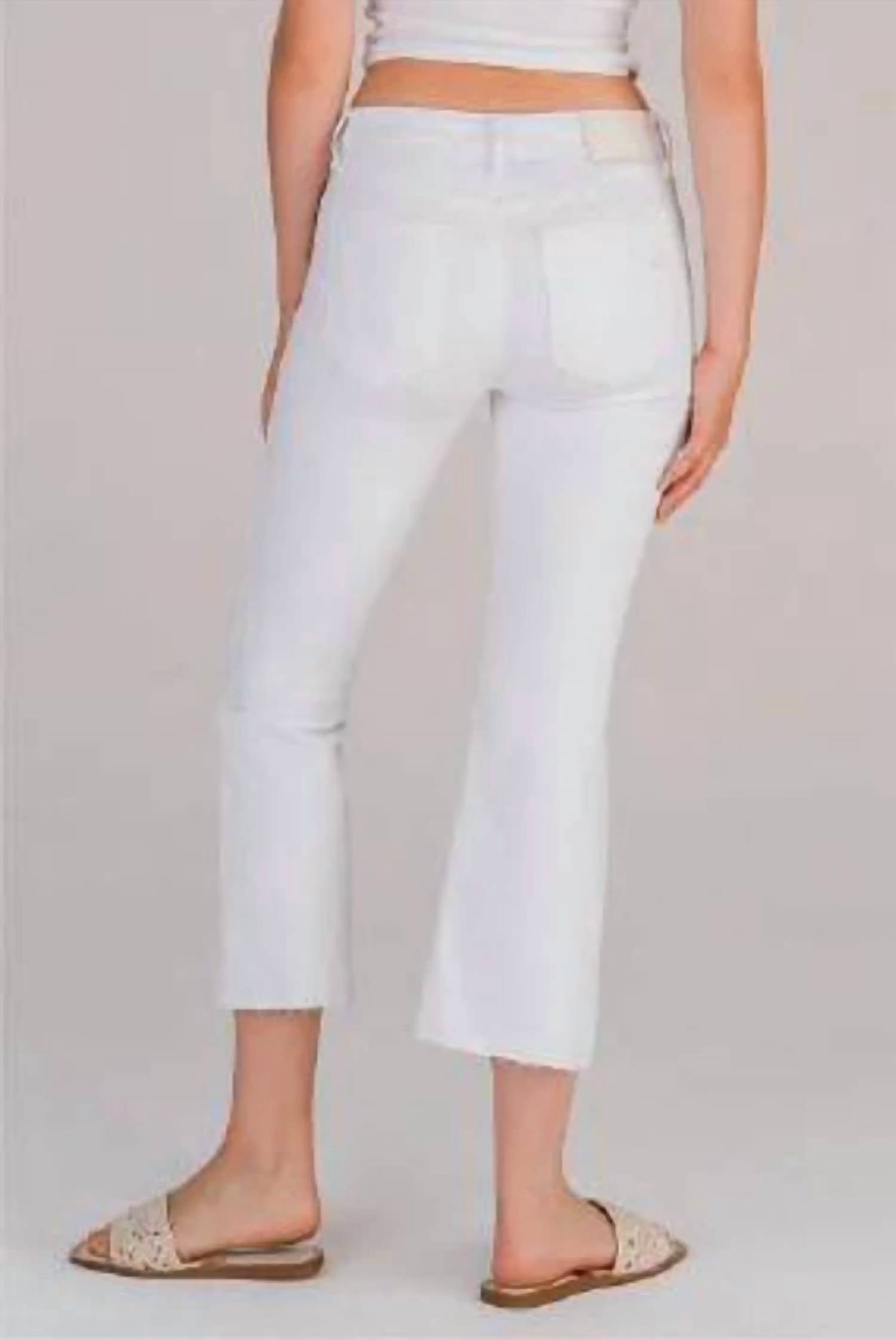 Hidden - Clean Cut Mid Rise Flare Cropped Jean