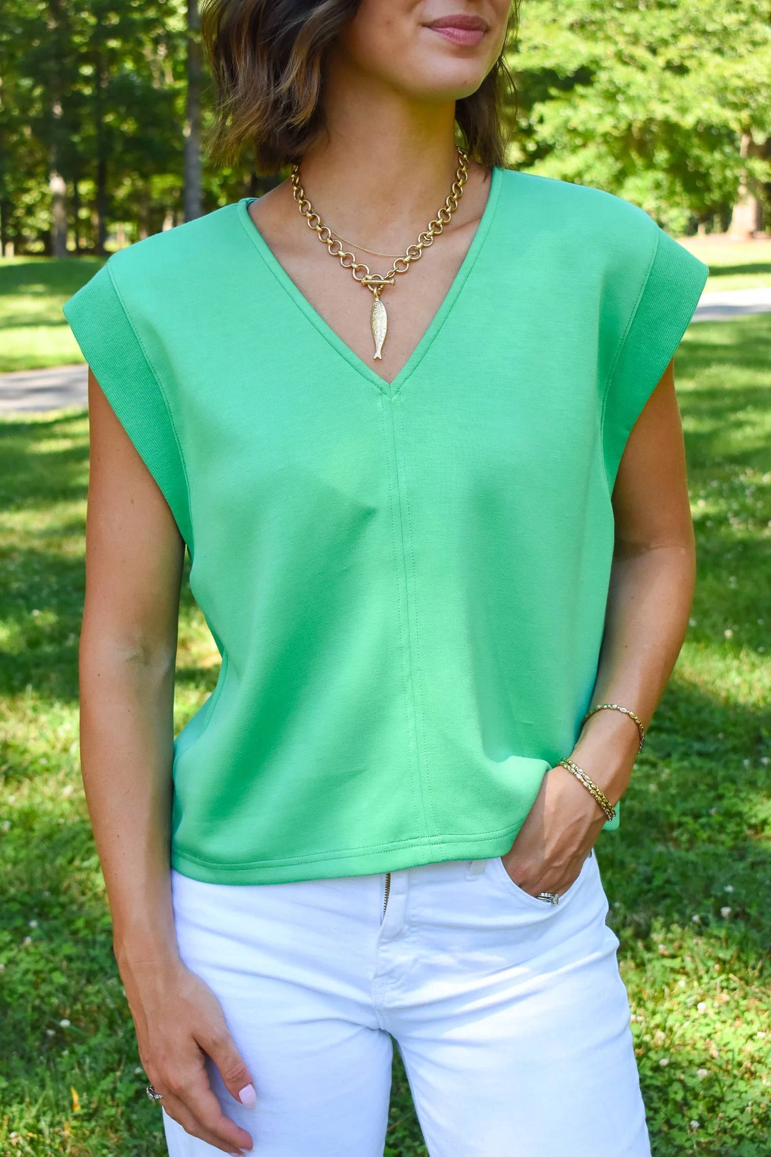 Entro - Bold And Basic V-Neck Top