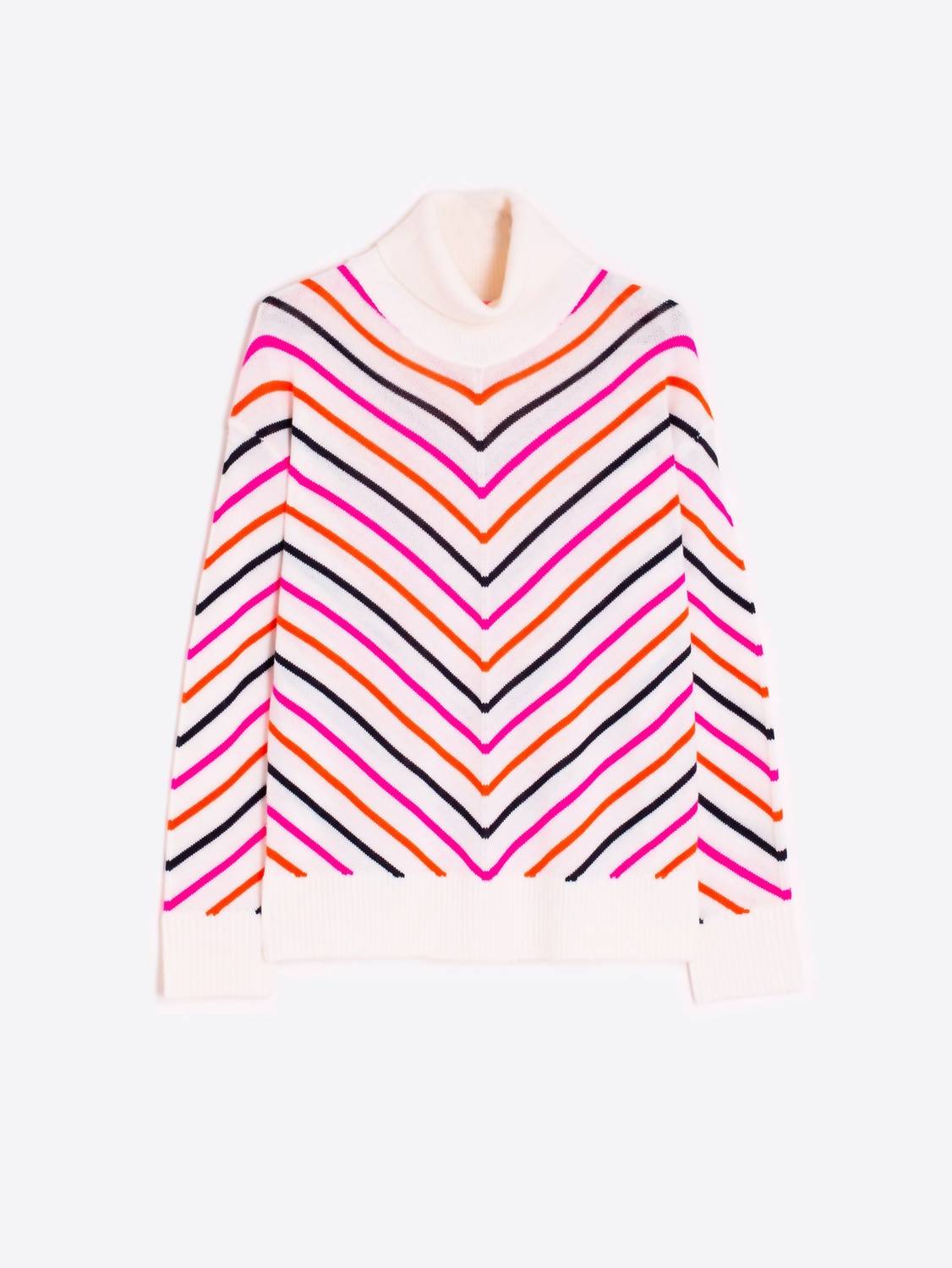 Vilagallo - V Stripes Pullover Knit Sweater